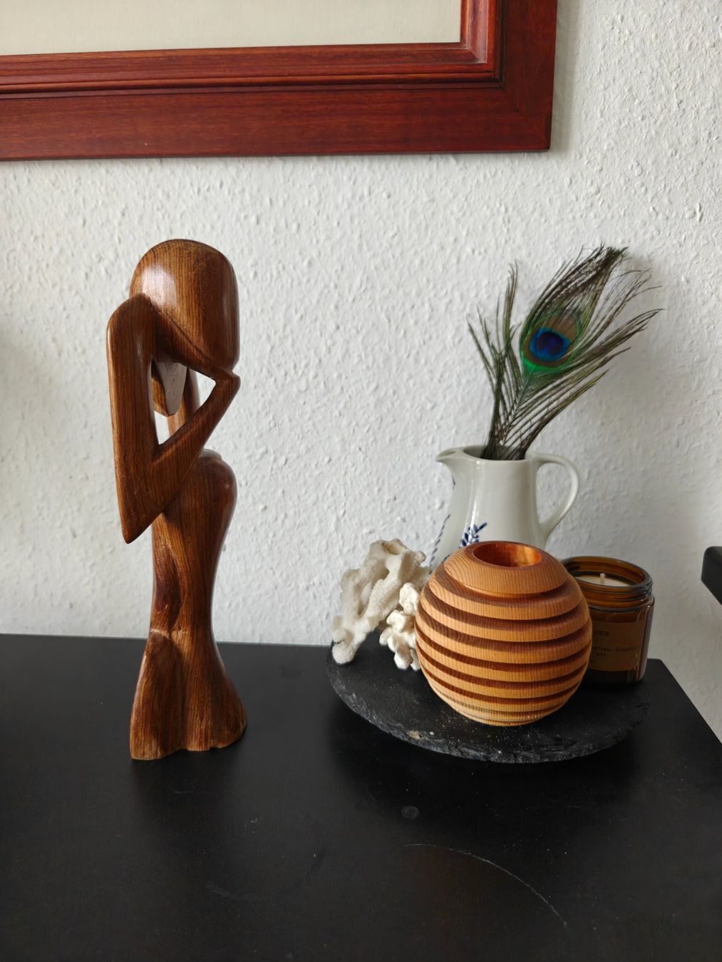 Figuren: Handcarved MCM wood Thinker – Gebraucht aus Geneve von readycat 1