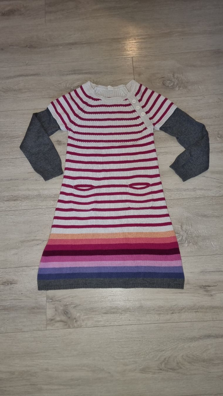 Kleider & Röcke: Süsses Mädchen Kleid gestreift Gr. 134 Regenbogen Frühling – Gebraucht aus Wigoltingen von Zuckerfee84