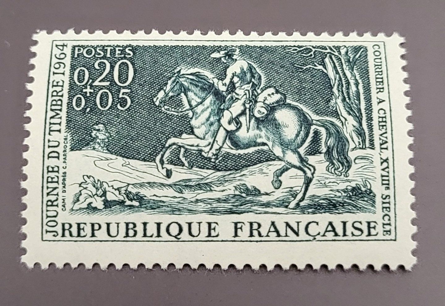 Tutti i francobolli: Frankreich 1964 Pferd briefmarke – Usato da St Gallen venduto da Stampsalshobby