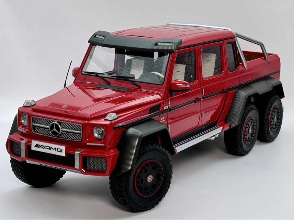 Modellino Auto Scala 1:18 Mercedes-benz G63 AMG 6x6 Silver 1:18