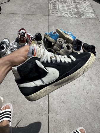 Nike Blazer Mid '77 Vintage, Noir/Blanc, Pointure 42,5