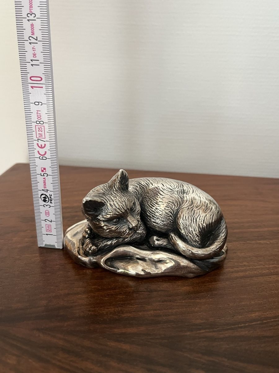 Statuette: Silber 925 Katze signiert – Usato da Giffers venduto da uhlenhaut 2