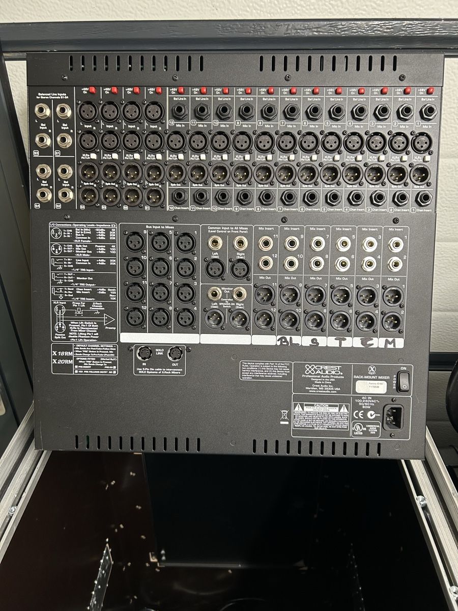 Console di mixaggio: Crest X20RM InEar Mischpult – Usato da Bettlach venduto da Utbf 1