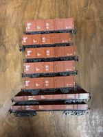 9 Güterwagen Modellbahn Konvolut braun