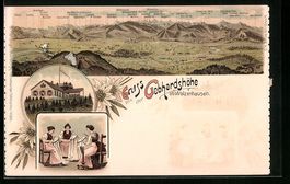Litho Walzenhausen, Gasthaus auf der Geb