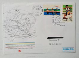 GRUSSPOST VON DEN OLYMPISCHEN SOMMERSPIELEN LOS ANGELES 84