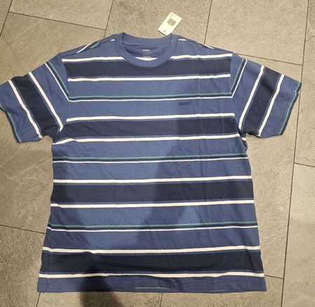 Levi's T-Shirt Blue Striped Pattern New With Tags Size M