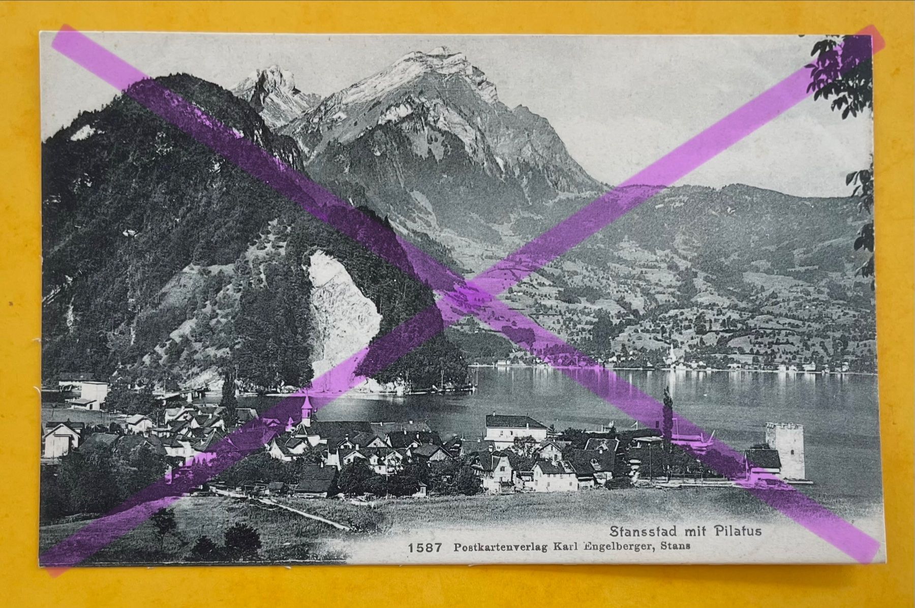 Cartoline postali: STANSSTAD mit Pilatus - ungelaufen – Usato da Mauren TG venduto da montis09