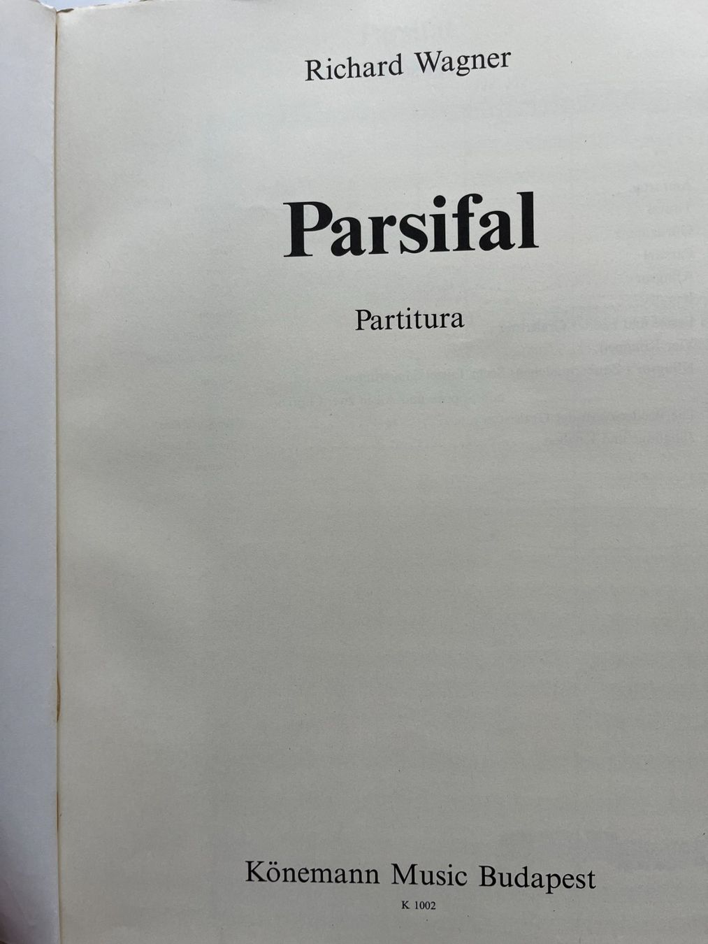 Libri: Richard Wagner - Parsifal – Usato da Effretikon venduto da Vesta02 1