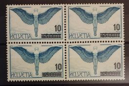 4157) F22, Flugpostmarke im 4-Block postfrisch Kt. .-