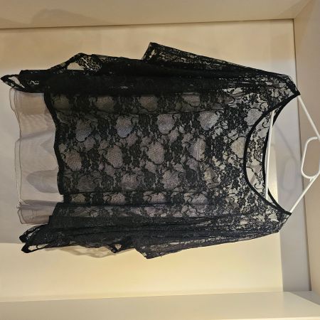 2 teiler Silberschwaz Gr. 46 elegant festlich Sommer Party