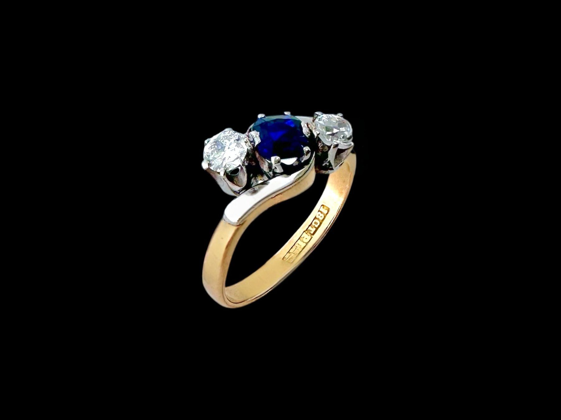 Anelli: Antiker Saphir - Diamant - Ring wohl England um 1925 – Usato da Zuzwil SG venduto da artimmo 4