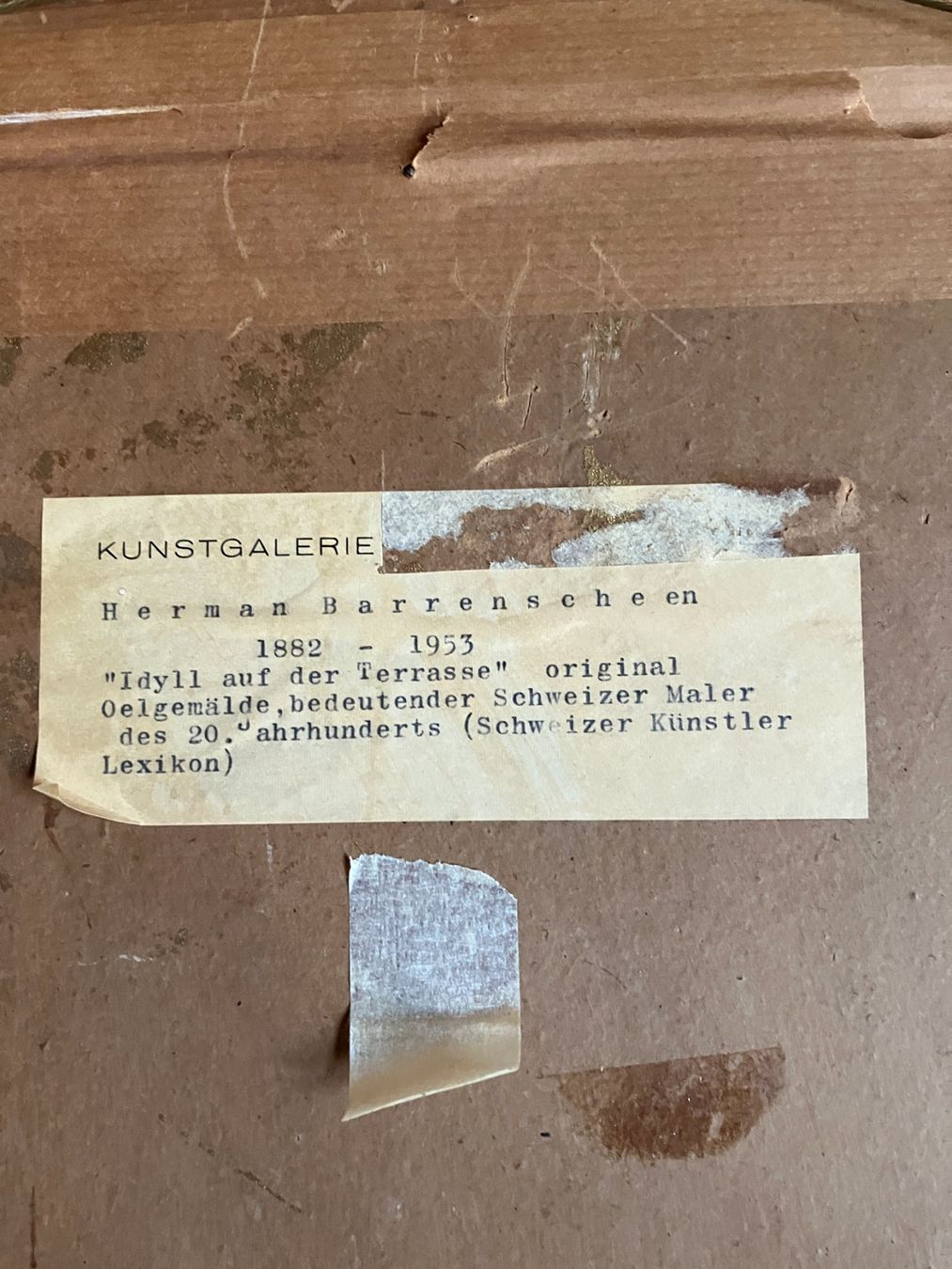 Dipinti: Idyll auf der Terrasse, Ölbild signiert – Usato da Männedorf venduto da Amleto3 8