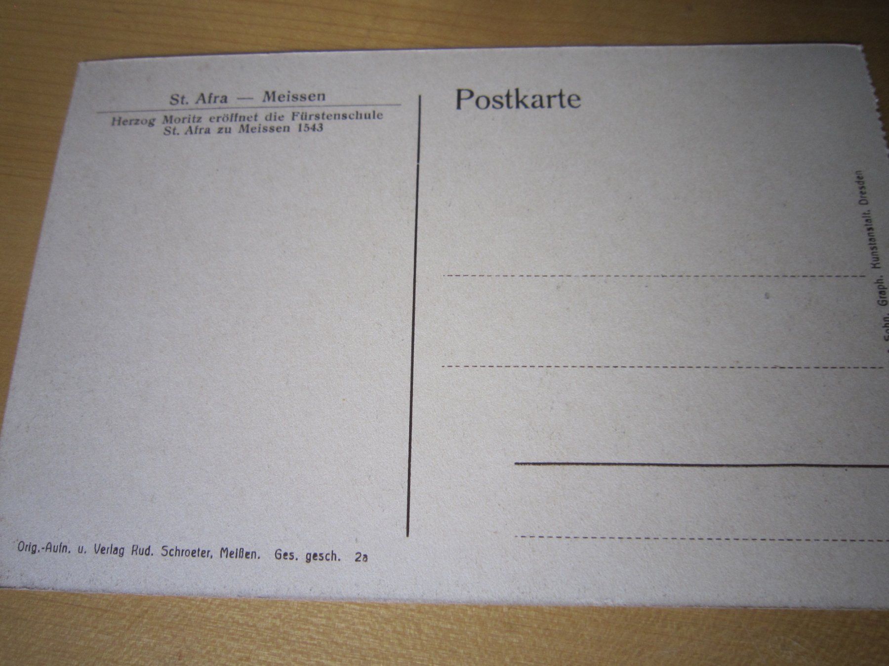 Cartoline postali: No 4 St Afra zu Meissen Postkarte – Usato da Gordola venduto da Polentaefung 2