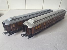 je 1 Stück Speise- und Schlafwagen CIWL, braun, GS=