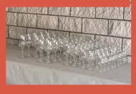 Gläser-Set, ca. 56 Gläsern in 5 Grössen