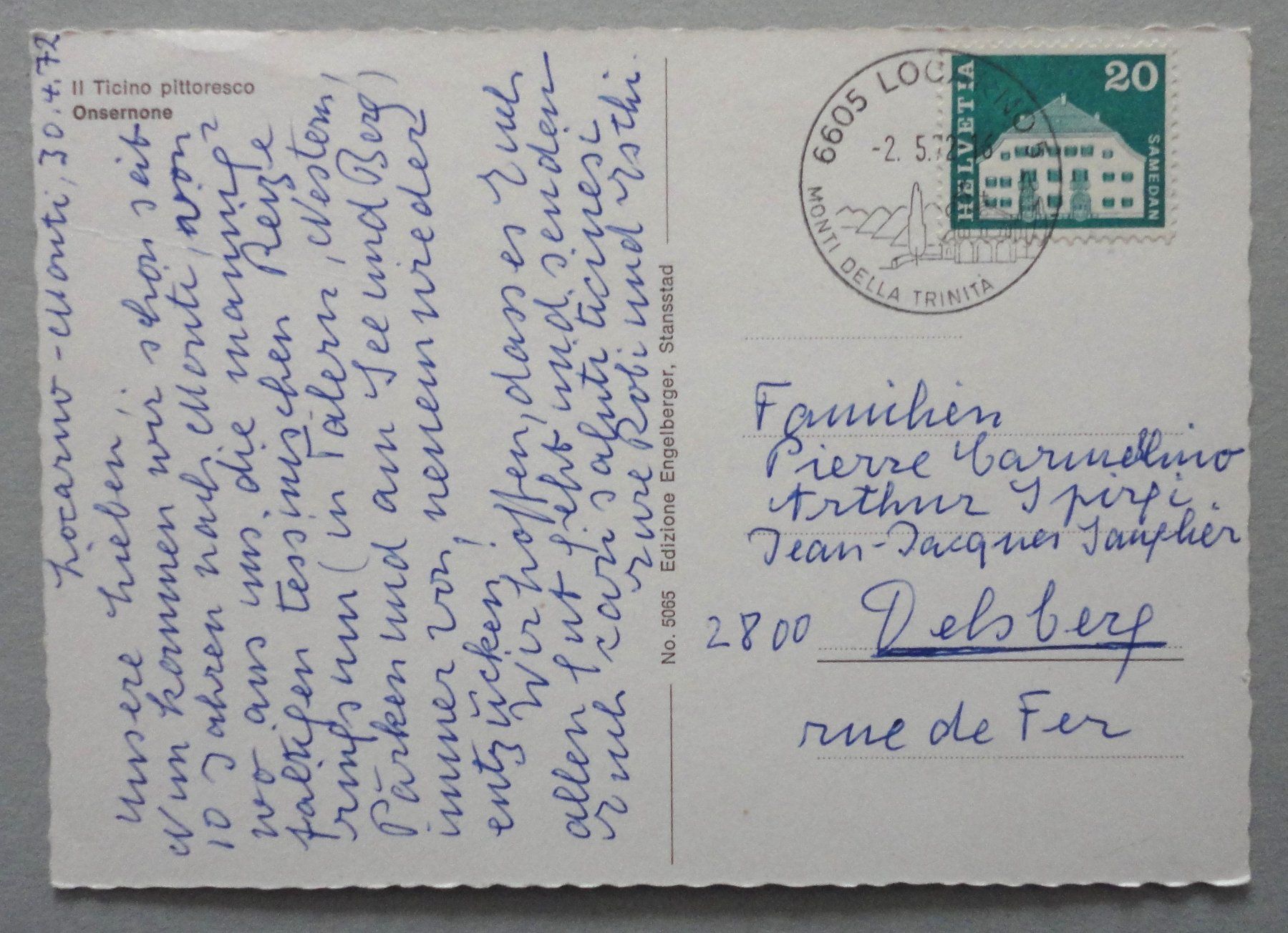 Cartes postales: Onsernone – Défectueux à Fétigny par Billy2miny 1