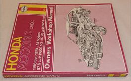 1976-1979 Repair Manual HONDA ACCORD CVCC UK/US 1600/1602 cc