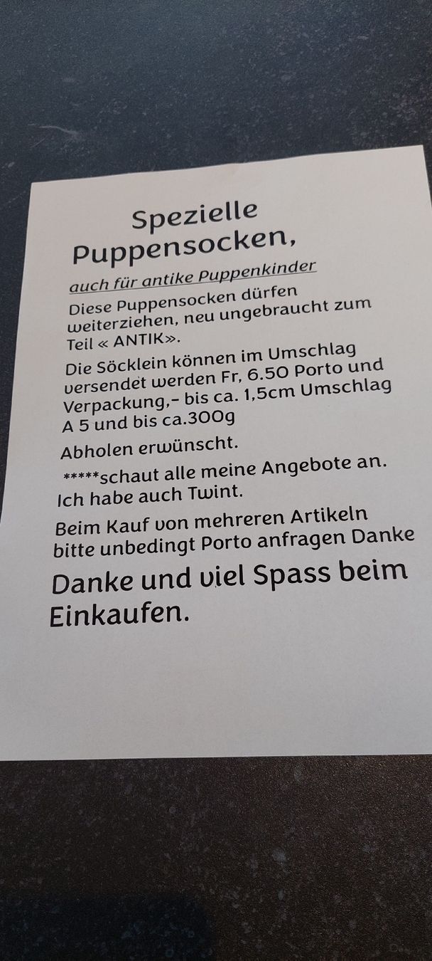 Puppen: Handgestrickte Puppensocken – Neu (gemäss Beschreibung) aus Muri AG von nindo1 1
