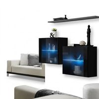 Luxus Designer Wohnwand Holz Möbel Einrichtung Set 3tlg.