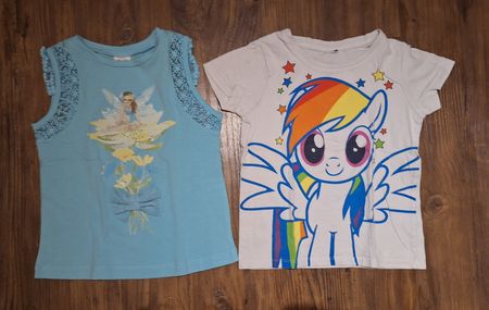 2er Set Mädchen T-Shirts, Gr. 104