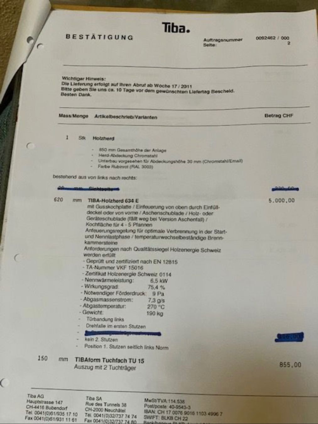 Tiba Cucine: TIBA 634 E HOLZKOCHHERD – Usato da Hittnau venduto da Gartenparadies 7