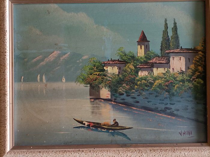 Dipinti: Gemälde Antik mit Holzrahmen – Usato da Burg venduto da Mainstreet69 1