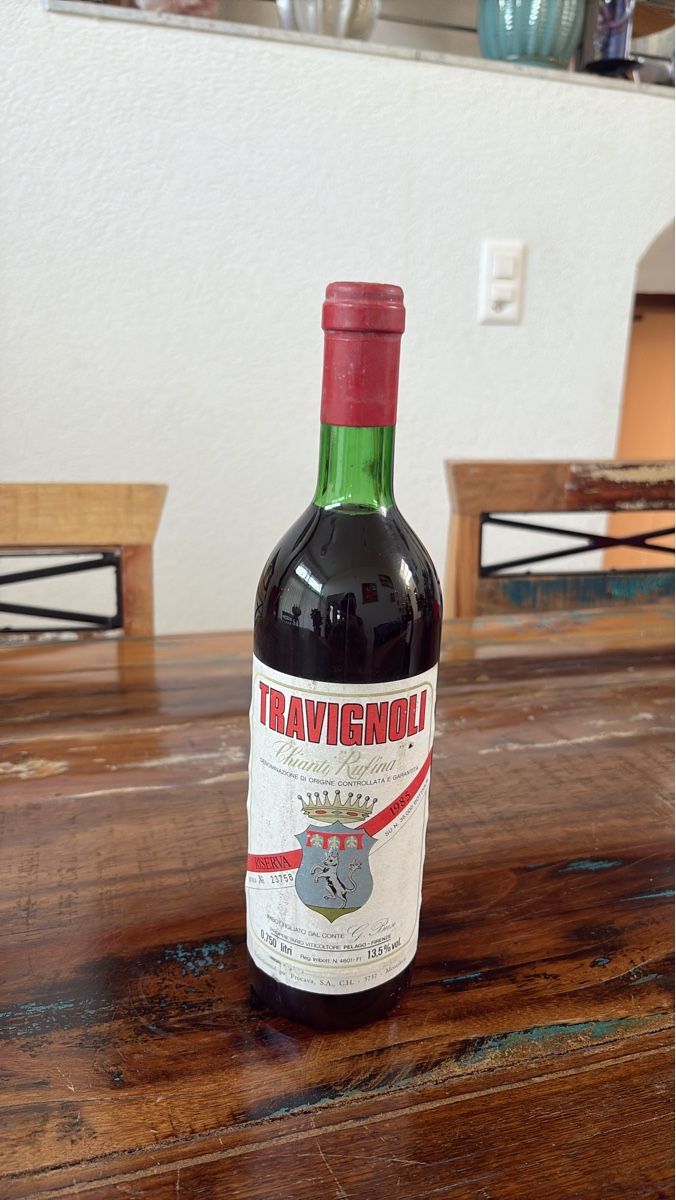 Vino: TRAVIGNOLI Chianti Rufina Riserva 1985 0.75L – Usato da Dintikon venduto da hacer56