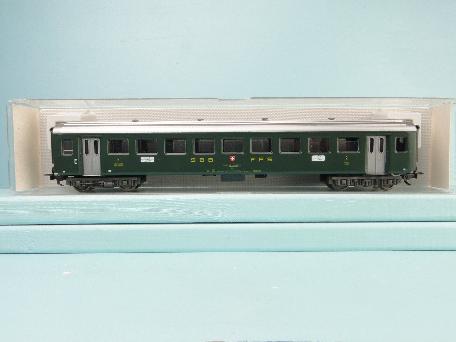 Fleischmann Modellini di ferrovie: Fleischmann 5134 SBB EW II, Märklin Kupplung – Usato da Bülach venduto da cann11 3