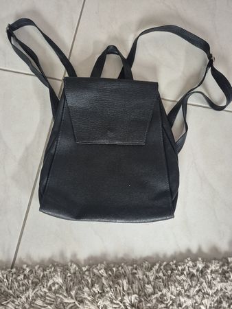 Rucksack schwarz Leder guter Zustand