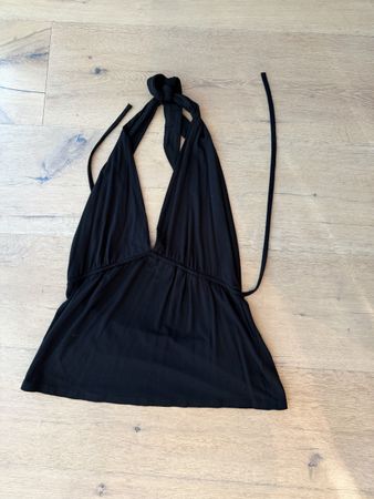 Brandy Melville Top Rückenfrei Schwarz