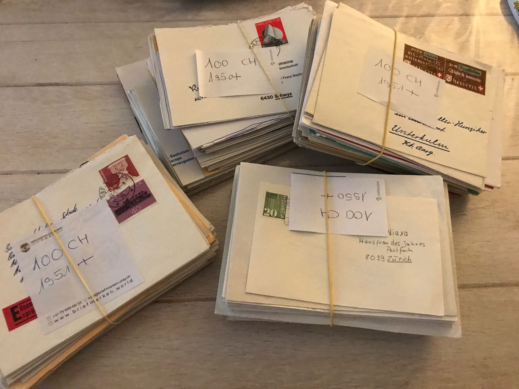Alle Briefmarken: 1000 Couverts mit CH-Frankatur - ab 1950 – Gebraucht aus St. Gallen von Setin 2