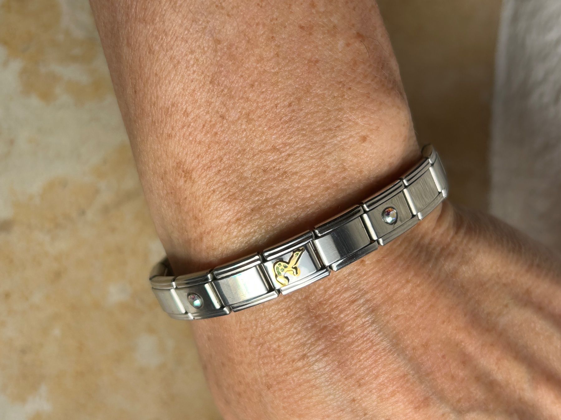 Armbänder & -reifen: Edelstahl Armband 80 s Style – Gebraucht aus Laufen von Bellavitaboom 5