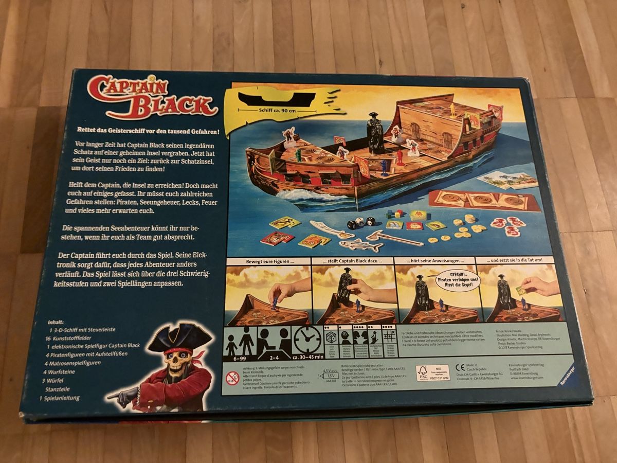 Ravensburger Giochi: Brettspiel Captain Black – Usato da Zürich venduto da chemostat 3