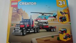 LEGO Creator Tieflader mit Hubschrauber 31146
