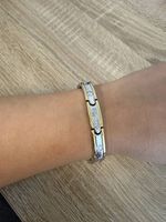 Bracelet énergétique avec pierres en acier 
