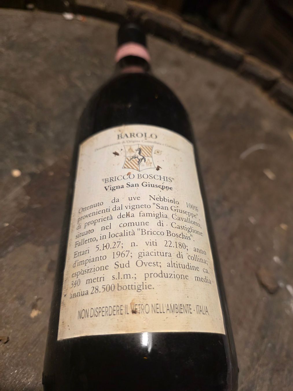 Vino: Barolo Cavalotto, Riserva, Bricco Boschis 1990 – Usato da Zollbrück venduto da hps55 3