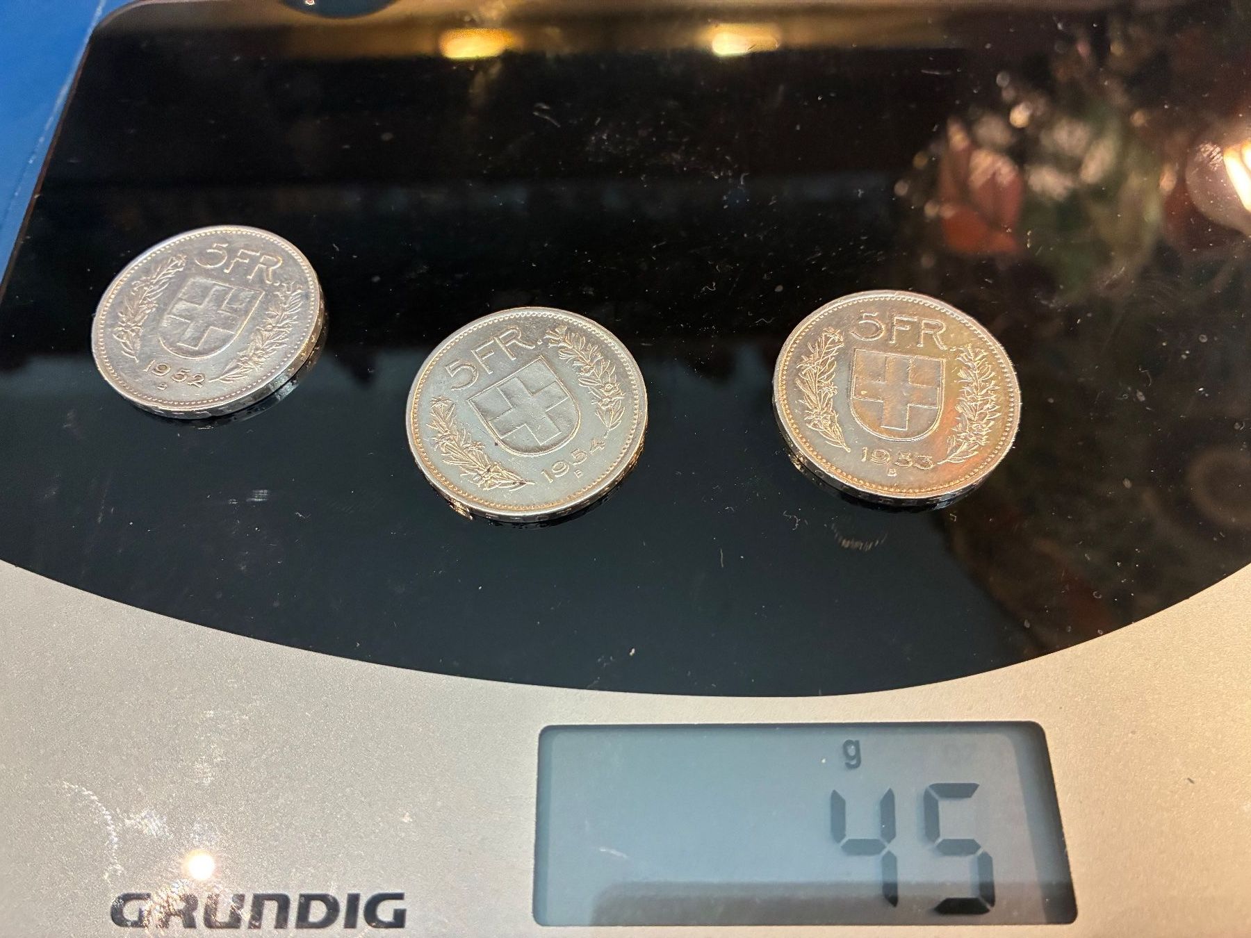 Tutti le monete: Silbermünzen 5 Fr. 1952, 1953, 1954 – Usato da Savosa venduto da Fransis 1