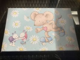 Kinder Wand Bild Maus mit Rollschuhe 30x20cm