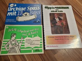 Örgeli Noten Set - Diverse Schweizer Lieder, 18 Bass G