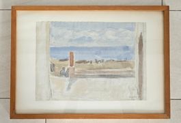 Aquarelle signée Stocker et datée 1923 Positano