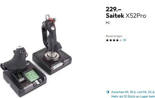Saitek Controller: Logitech Gaming Saitek X52 Pro Flight Flugsimulator – Usato da Collonges venduto da arashee 6