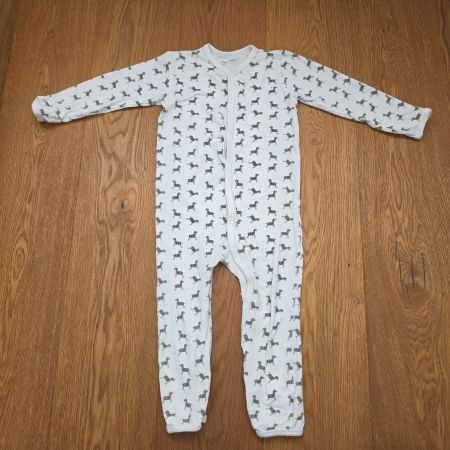Pyjama stramplet weiss Zebra Muster Grösse 98