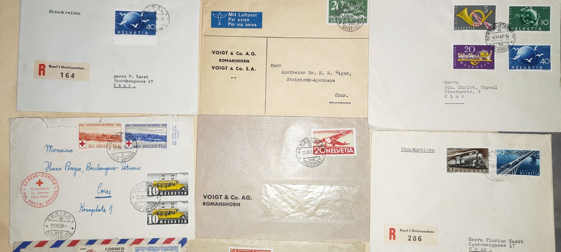 Alle Briefmarken: Luftpostbriefe Einschreibebriefe Schweiz 1xParaguay – Gebraucht aus Gossau SG von mog_2q7f 3