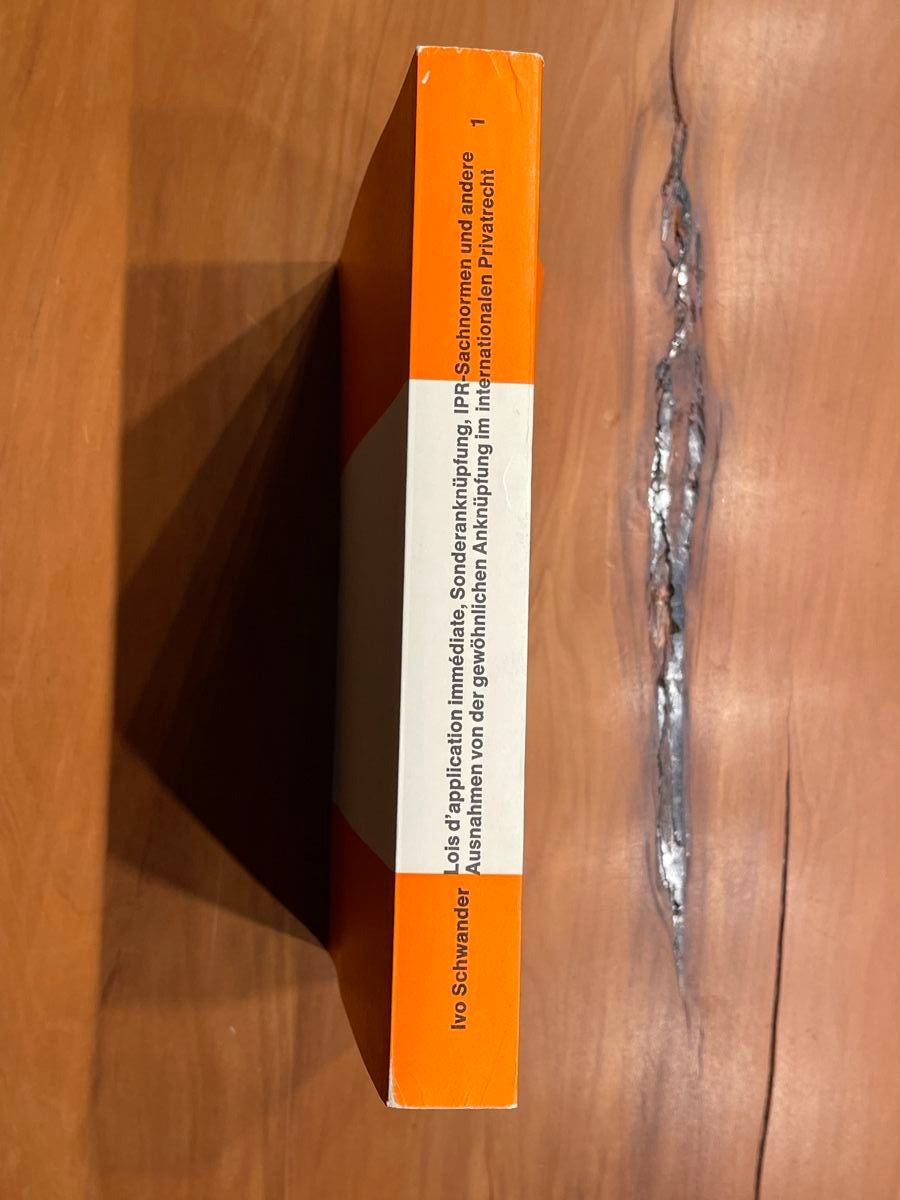 Libri: Lois d‘application immédiate (Dissertation Ivo Schwander) – Nuovo e nell'imballaggio originale da Volketswil venduto da doughboy 1