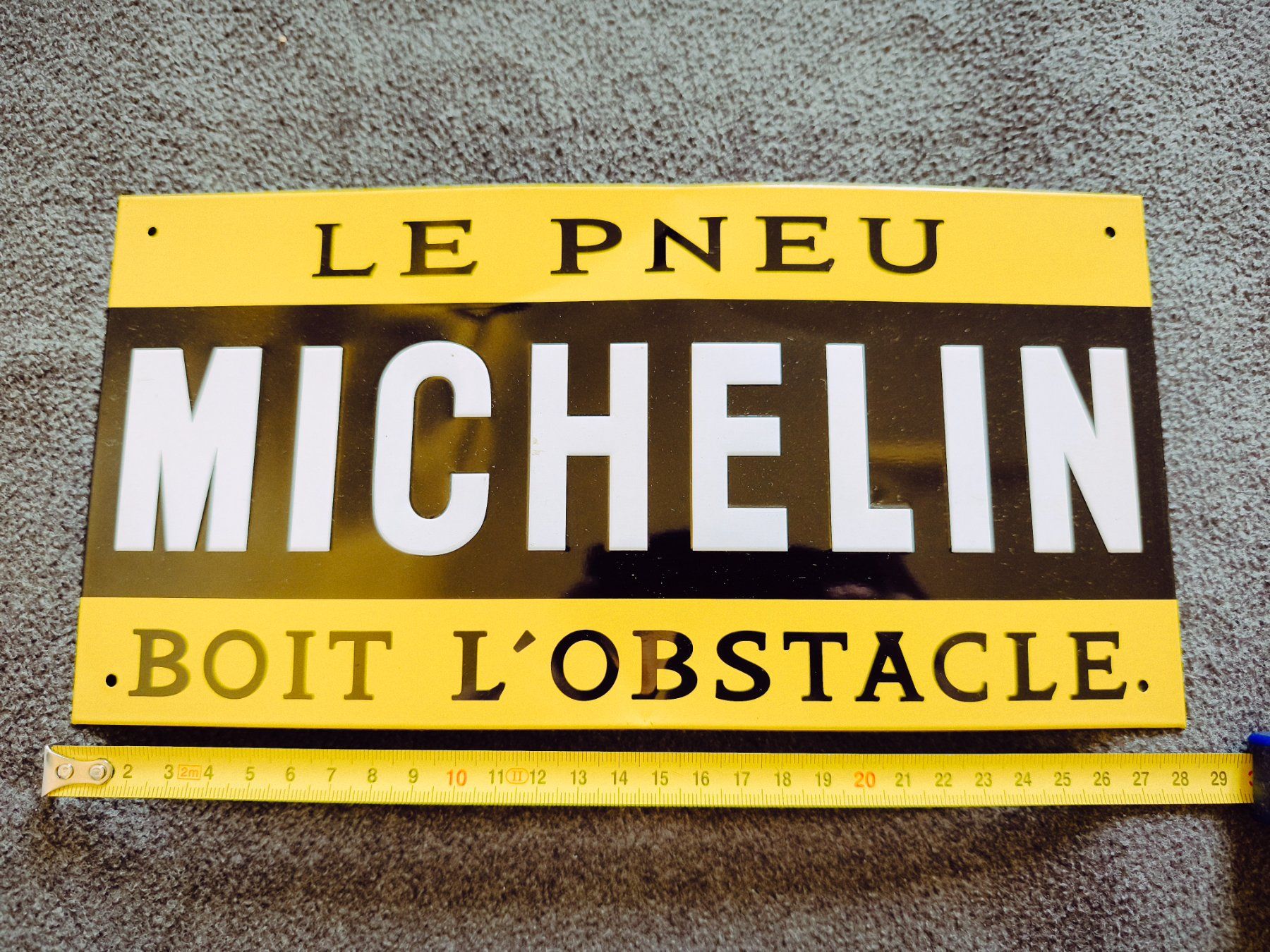 Michelin Insegne: Publicité Michelin, plaque en aluminium – Usato da Genève venduto da lnicoGE