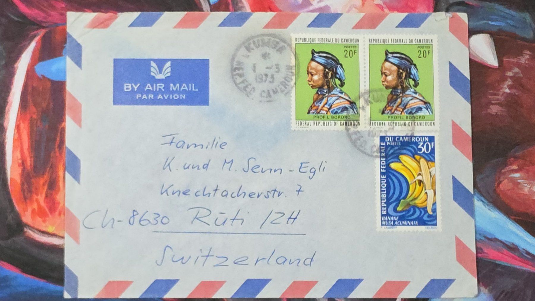Tutti i francobolli: CL32 Enveloppe + Timbre Cameroun 1973 – Usato da Cousset venduto da Patrick_Collections