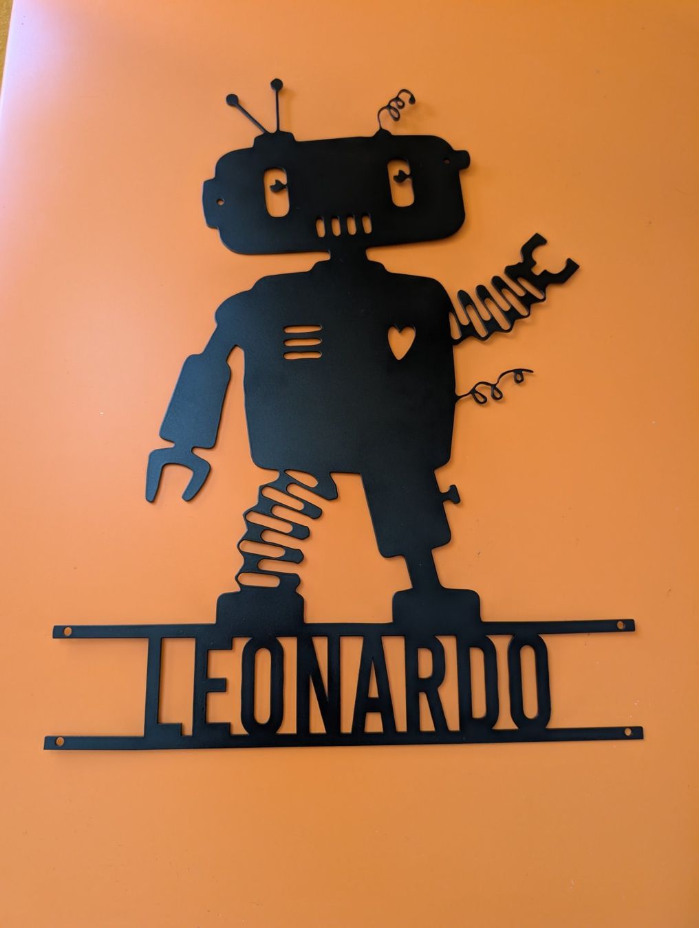 Tutte le decorazioni: Coole Roboter Deko -Name Leonardo - Metall – Usato da Cugnasco venduto da tizianaq 1