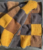 Wunderschöne Plätzlidecke / Patchworkdecke, selbstgestrickt