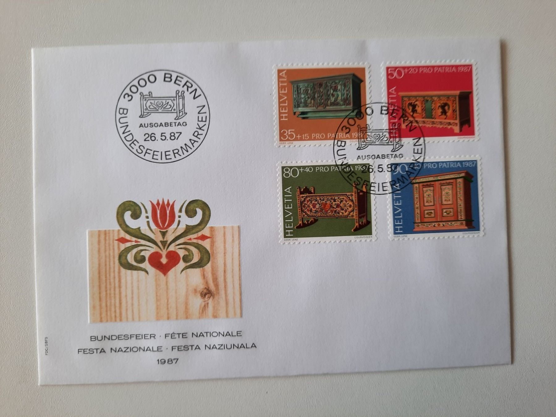 Tous les timbres: FDC Pro Patria 1987 – D'occasion à Bassersdorf par Lara049